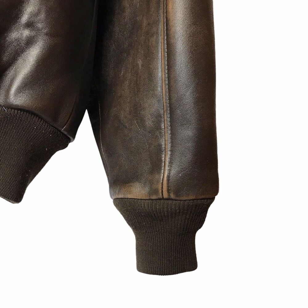 Schott‎ Type A-2 Leather WW2 Flight Jacket With Map Inlay, X Large, Dark Brown. - Picture 5 of 15